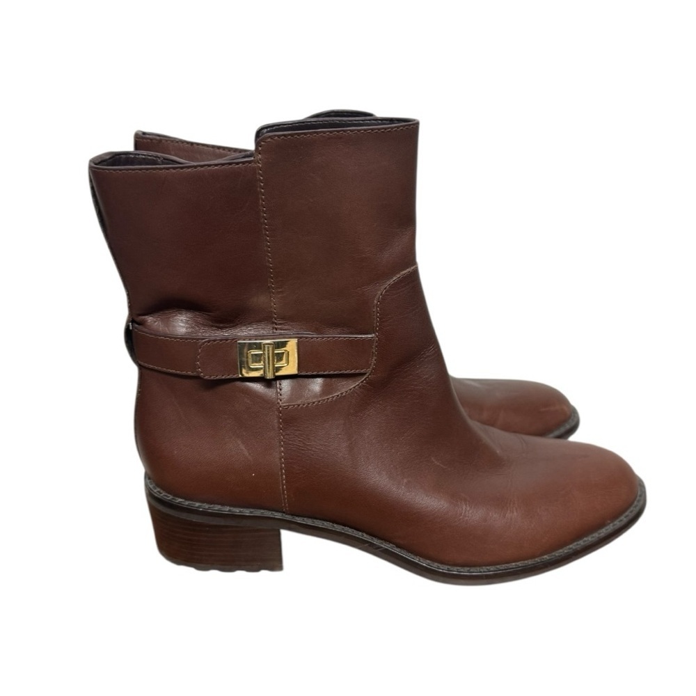 Cole Haan Kinley Brown Leather Waterproof Ankle Booties 9.5B